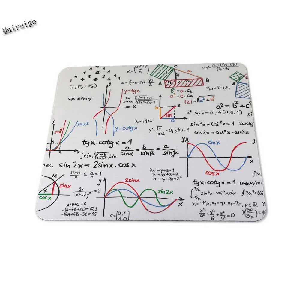 Математическая формула прямоугольник 180X220X2 мм 250X290X2 мм без компьютерного коврика для мыши