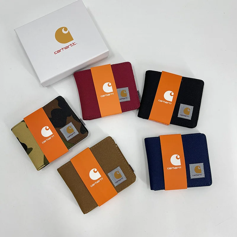 Простой двухскладной кошелек Carharttt zero короткий CARHARTT Холщовый | Багаж и сумки