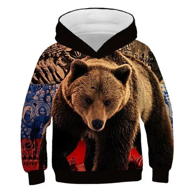 Жесткое животное Леопардо 3Dde chico y Chica sudadera Nio de ropa de moda cielo estrellado cielo Lobo impresin chico ocio sudadera - Цвет: TNT-830