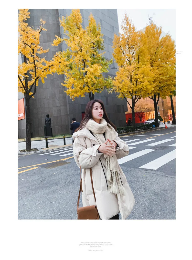 Dongdaemun, хлопковое пальто с капюшоном, женское, средней длины, зима, стиль, корейский стиль, свободное, для студентов, хлопковое пальто, хлопок-pa