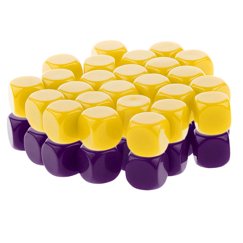 50pcs Opaque Blank Dice D6 Replacement Dices for D&D RPG MTG Party Board Game Casino Supplies