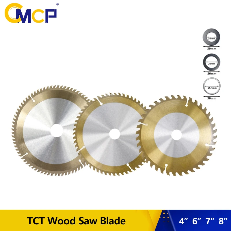 

1pc 4" 6" 7" 8" Inch Woodworking Saw Blade 30T 40T 60T 80T Circular Saw Blade For Wood TiCN Coated TCT Saw Cutting Disc