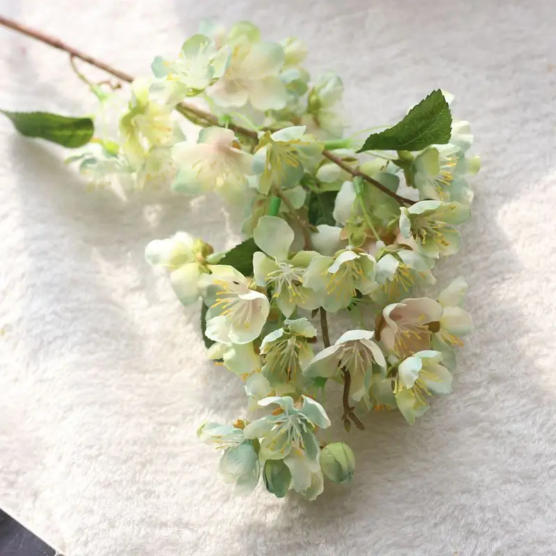 Искусственный цветок, вишня, лепестки сакуры, свадебное украшение для дома