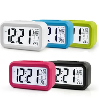 

LED digital alarm clock backlit snooze mute calendar desktop electronic desktop clock table clock
