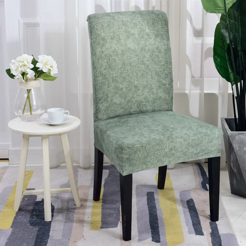 Стиль, эластичный спандекс, чехлы для стульев для столовой, домашние мягкие стулья, чехлы с простым принтом, 14 цветов, че - Цвет: songlv