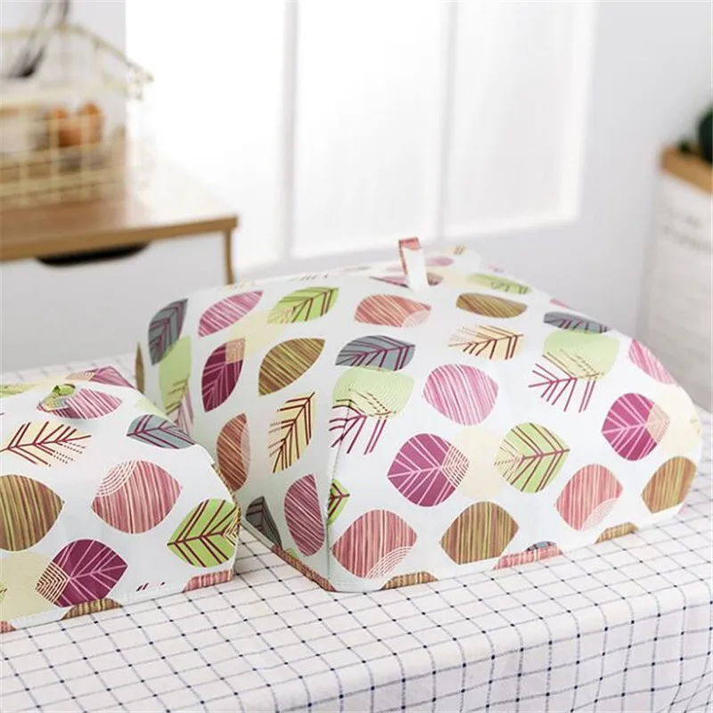 New Portable Folding Cover Lunch Bag Aluminum Foil Dining Table Covers Dust Prevention Fly Food Cover Kitchen Gadgets