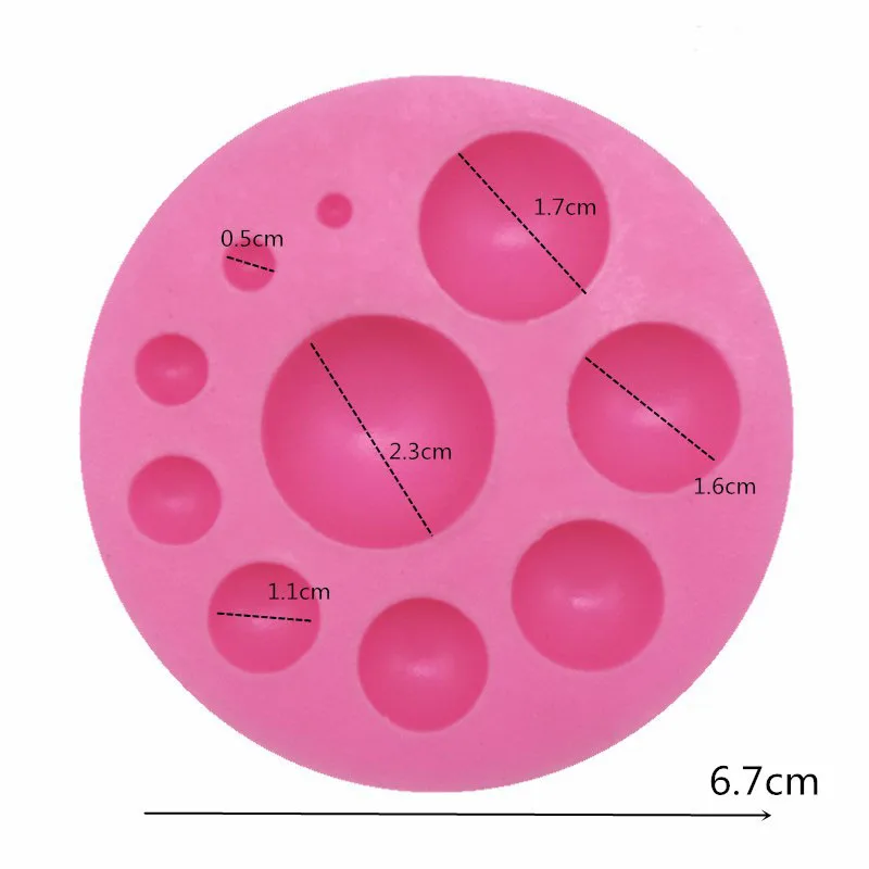 Маленькие и большие бусины в форме силиконовой помадки мыло 3D формы для торта инструменты для украшения торта шоколадная форма 10 отверстий