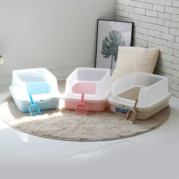 

Tray Toilet Cat Litter Box Furniture Sand Scoop Cat Training Extra Large Kitty Caixa De Areia Para Gato Pet Supplies OO50MS