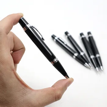 

Luxury Mini Metal Ballpoint Pen High Quality Ballpoint Pen 0.4m AM Blue / Black Ink Refill Business Writing Office Supplies