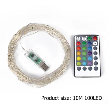 

10m LED Light String RGB Timing Remote Control Lamp Christmas Garland Lights String Lights Party Garden Home Wedding Decor