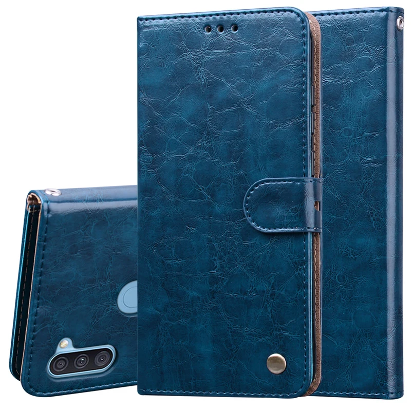 

For Samsung Galaxy A11 Leather Flip Wallet Case Retro Flip Magnetic Cover for Samsung Galaxy A11 advanced Phone cover Funda