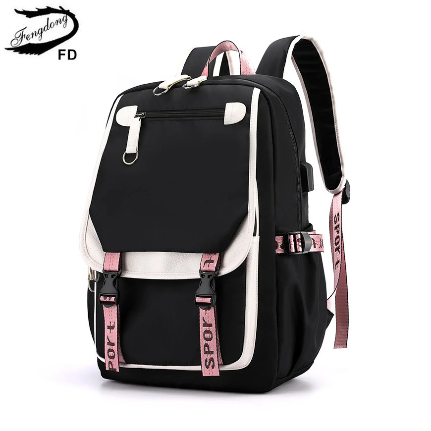 pink company backpack