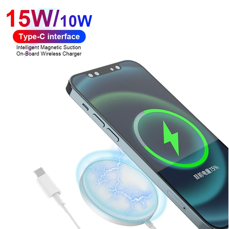 

15W Original Magnetic Wireless Charger for iPhone 12 Pro Max 12pro Qi Fast Charger for iPhone 12 Mini USB C PD Adapter Magsafing