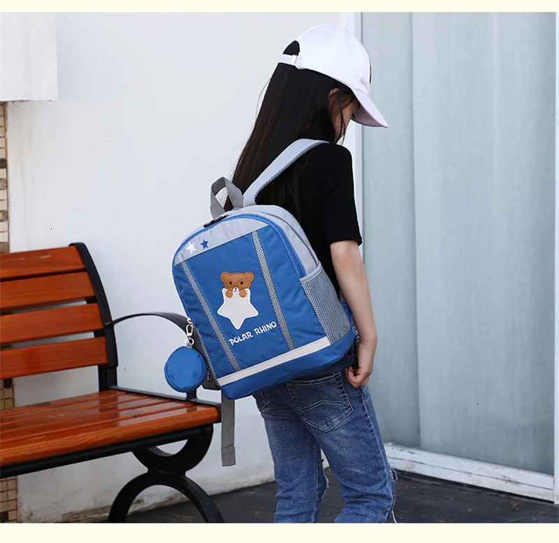 Children Printing Nylon bear/rabbbit Backpacks Kids Kindergarten School Bags Backpacks Baby Boys Girls Nursery Toddler Rucksack
