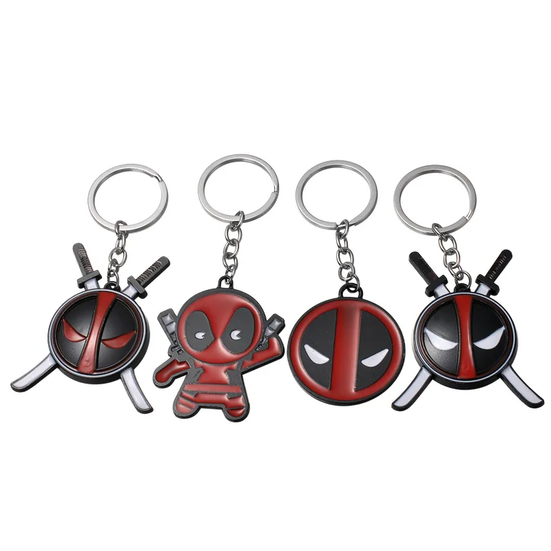 Avengers key chain deadpool key chains alloy electroplating key chain universal ornament for adults and children
