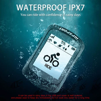 

Smart GPS Cycling Computer Bike with BT 5.0 ANT+ Function Digital Speedometer Auto Backlight IPX7 Accurate Bike Computer