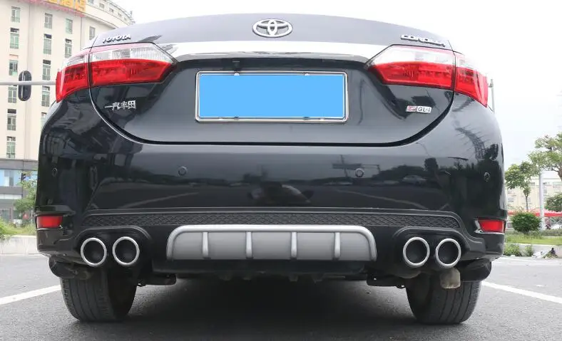 Для TOYOTA COROLLA ABS задний бампер диффузор защитные бамперы для- gs COROLLA Body набор бампер задний спойлер