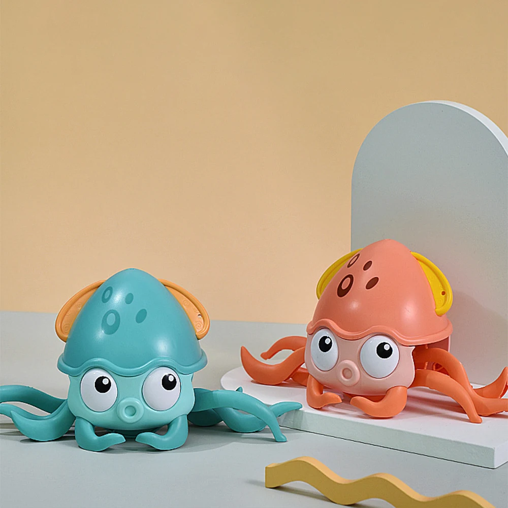 

Water Games Octopus Clockwork Baby Bathing Bath Toys Rope Pulled Crawling Clockwork Crab Beach Swimming Pool Interactive Toys