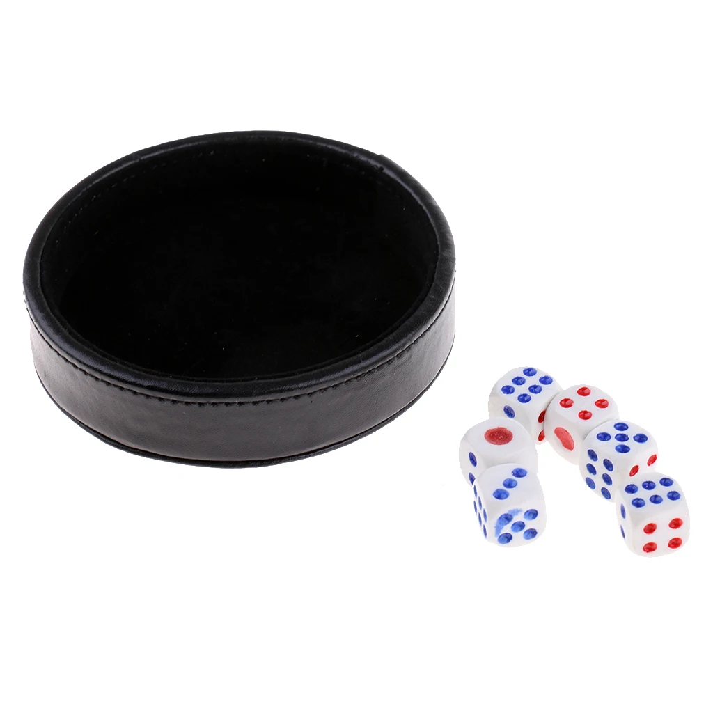 Casino Accessory Dice Cup Tray/Cover Black For Texas Hold'em Poker 21 Point