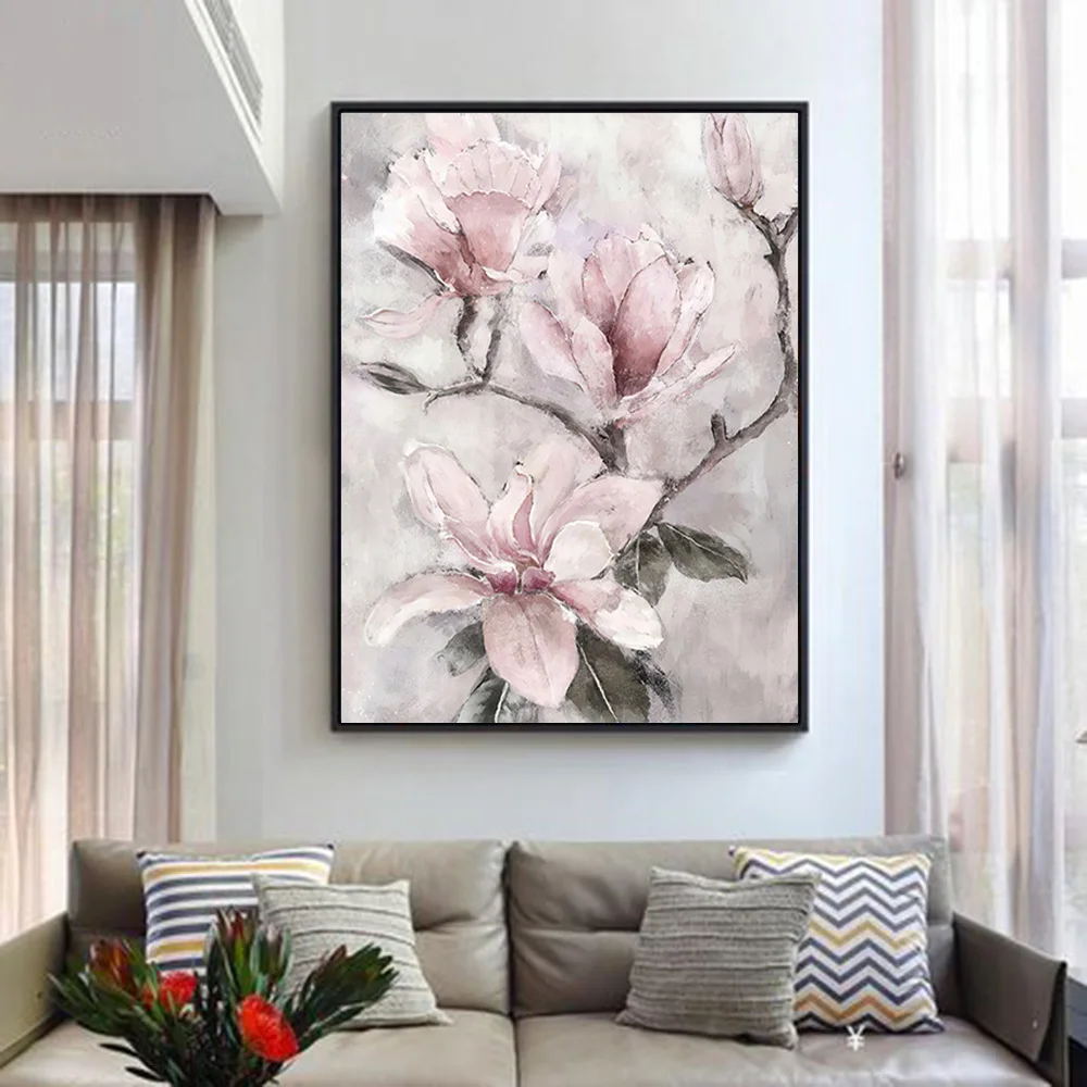 Diamond painting set for adults full diamond square diamond rhinestone art  pink lily painting home wall decoration(30*40cm)