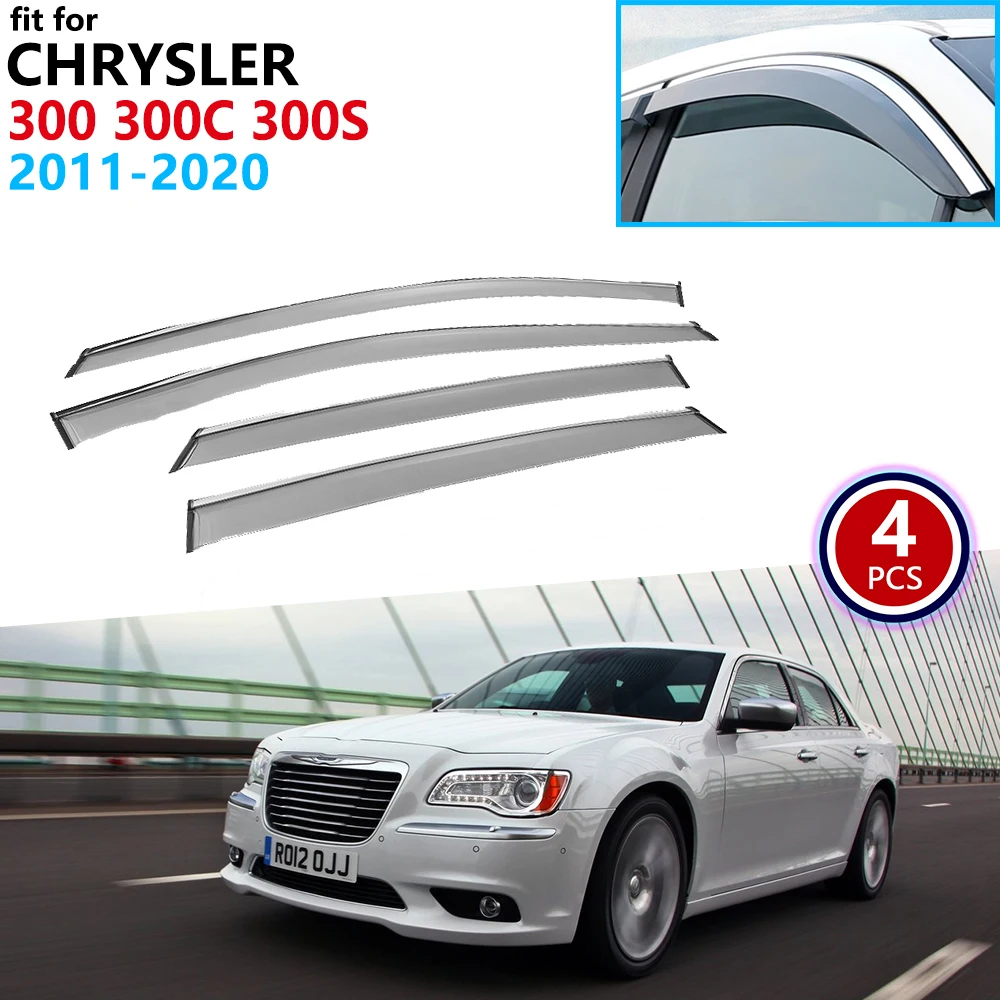 Vent Window Visor Shades Visors For Chrysler 300C 05-2010 Vehicles Front&Rear