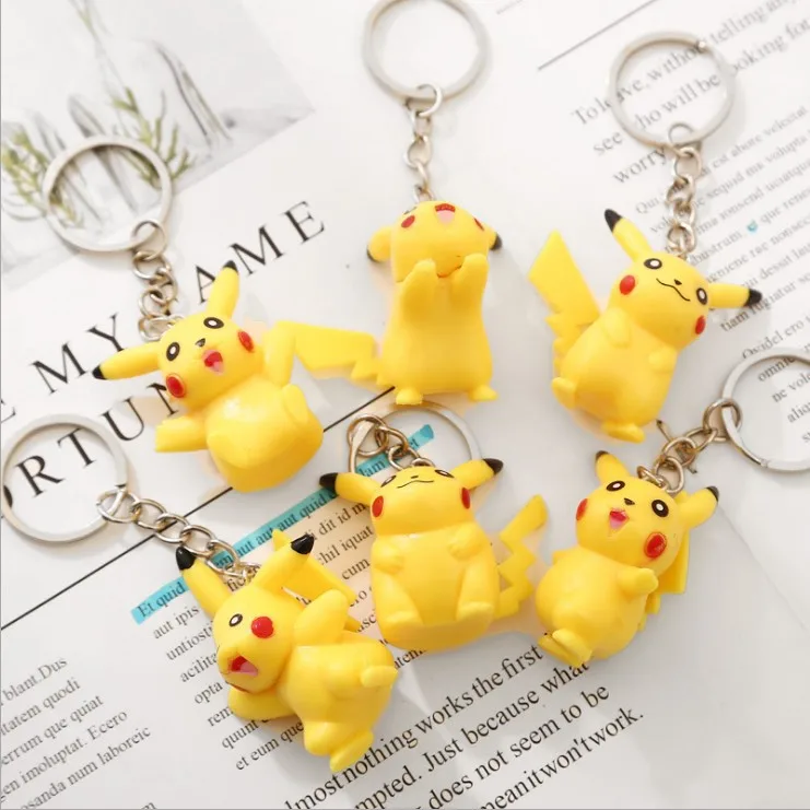 Manufacturers Direct Selling Creative Cute Pikachu Mobile Phone Pendant Bag Accessories Holiday Small Gift Keychain Wholesale