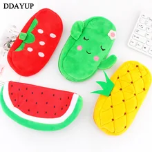 

Cute Fruit Watermelon Cactus Plush Pencil Case Cosmetic Bag Pen Box for Girls Gift Stationery Pouch School Office Supplies