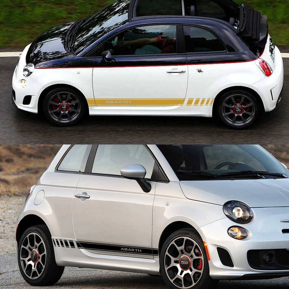 2 шт. боковая полоса автомобиля стикер Авто Виниловая пленка гоночных спортивных