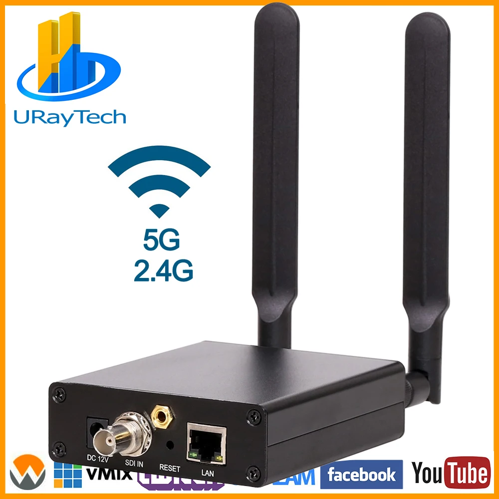 Беспроводной HD кодировщик 3G SDI H.265 H.264 в RTMP RTSP HTTP UDP HLS ONVIF передатчик