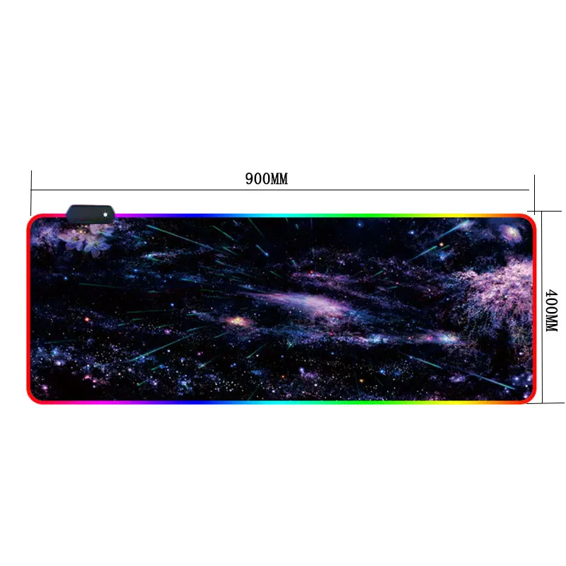 Игровой коврик для мыши с RGB-подсветкой большой компьютерный размера XXL