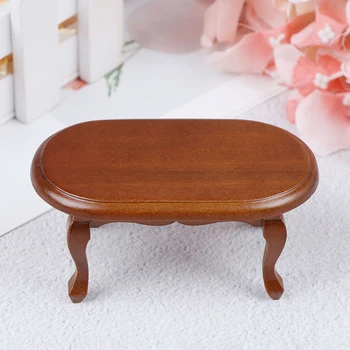 

1/12 Mini Doll House Furniture Miniature Teatable Coffee Table Living Room Toy Doll House Accessories Simulation Kids Toy