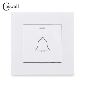 

Coswall Simple Style PC Panel 1 Gang Doorbell Switch Wall Light Switch 16A DC/AC 12-250V