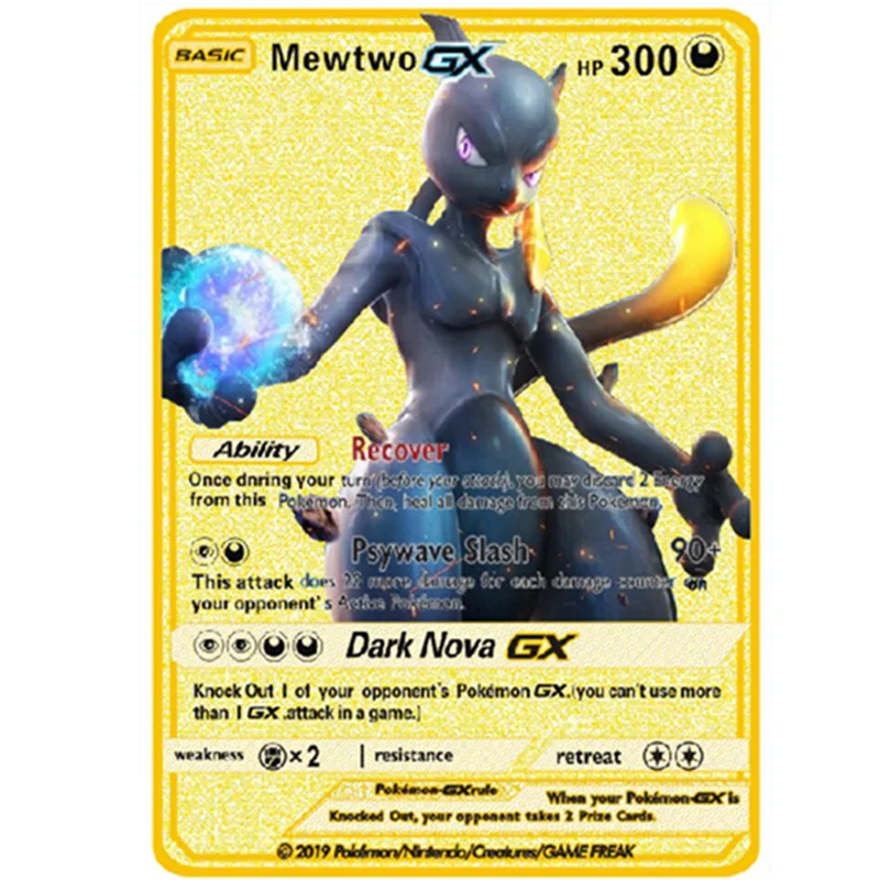 58/29pcs French Pokemon Gold Card Charizard Eevee Mewtwo Pikachu Gold Vmax  GX EX Collection Children's Gifts Pokemoncards Toy - AliExpress