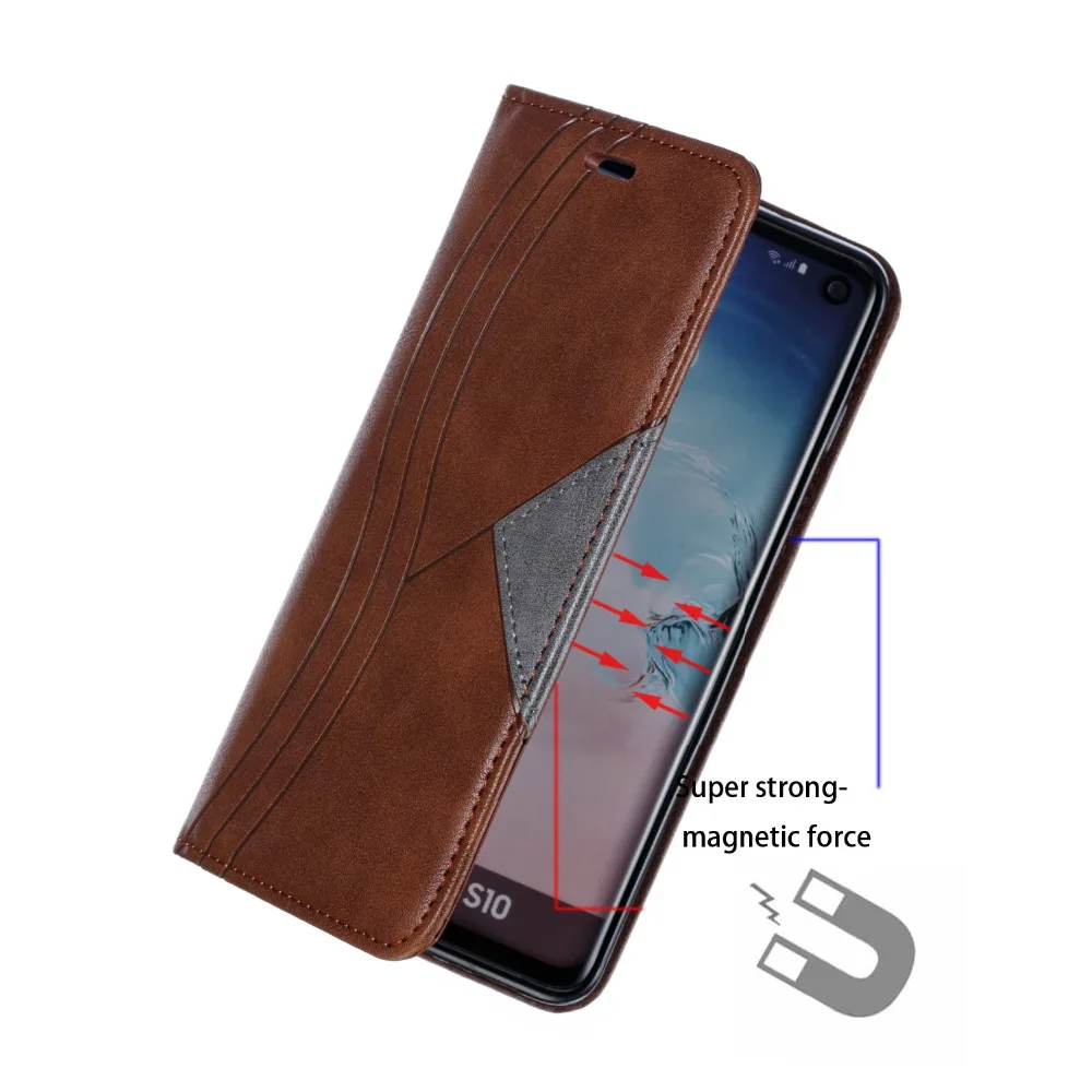 S8 S9 S10E плюс S7 Edge кожаный бумажник Чехлы для samsung Galaxy Note 8, 9, 10, чехол для телефона с магнитом держатель для карт флип стенд сумки