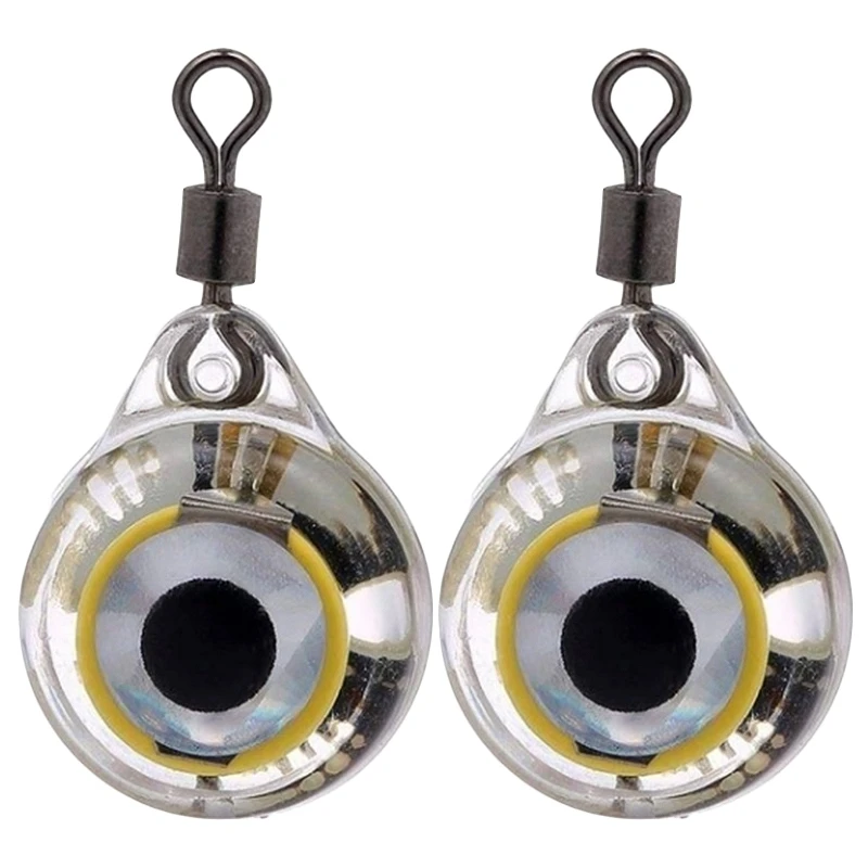 

2 Pcs Fishing Lights Night Fluorescent Glow LED Underwater Night Fishing Light Lure for Attracting Fish LED Fishing Supplies, Wh