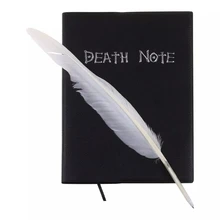 

Role Playing Dead Note Writing Feather Pen Journal Notebook School Diary Cartoon Book Cute Fashion Theme Death Note Plan Anime