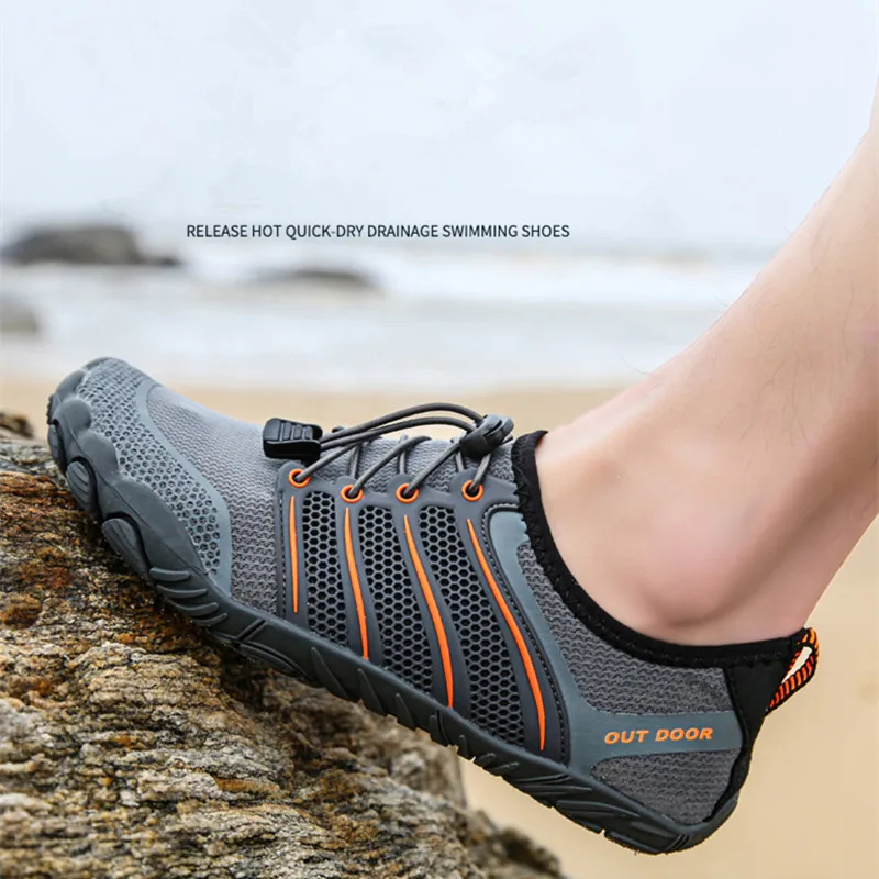 Men Women Quick Dry Trekking Water Sports Shoes Comfortable Breathable Upstream Beach Wading Shoes Nonslip Barefoot Aqua