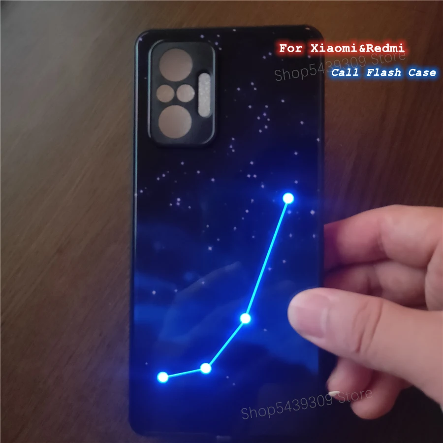 

Стеклянный чехол со светодиодной подсветкой для Xiaomi 10T lite 9T Pro POCO X3 NFC M3 F3 Redmi Note 9 8 9S 8T 10X 7 6A 7 K30, чехол со знаками Зодиака