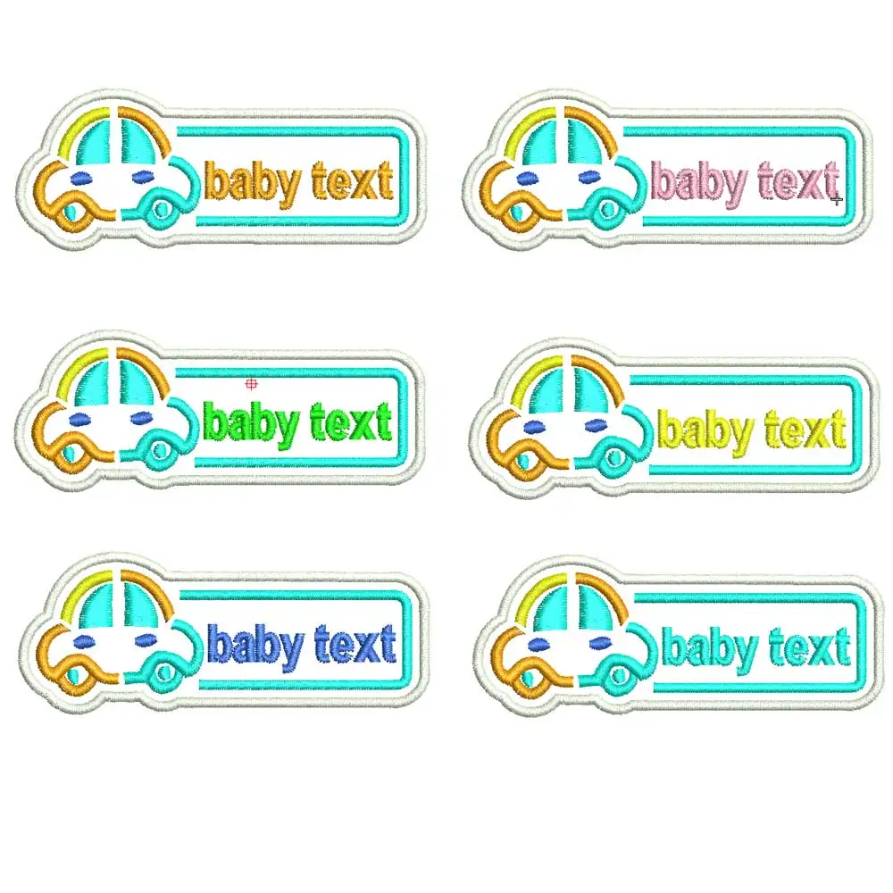 Description Picture 2 of itemCustom Kindergarten Baby Name Patch Car Embroidery Sewing Craft Garment Decor for DIY Accessories Supplies