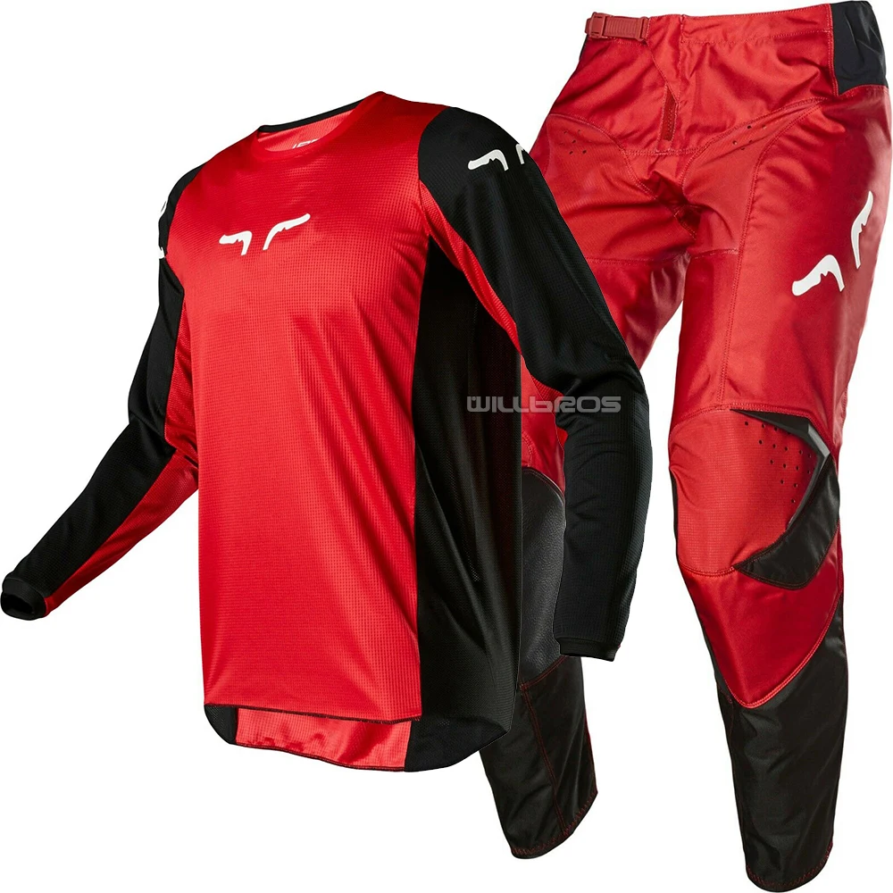 

Free shipping 2020 NAUGHTY FOX MX/ATV Racing 180 Prix Flame Red Combo MX Offroad Motocross Dirt Bike ATV UTV Jersey Pant