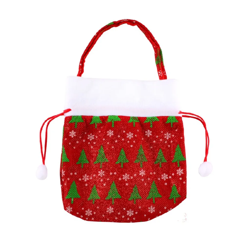 Christmas Gift Handbag Drawstring Candy Bag Merry Christmas Sweet Candy Bags Present Bag Home Party Xmas Decoration