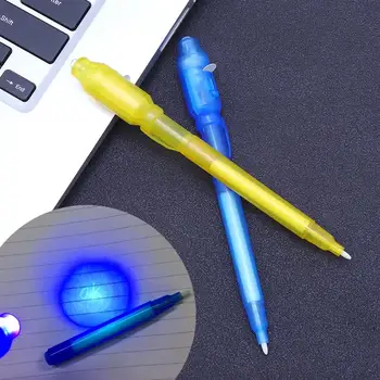 

8pcs Invisible Ink Pen Spy Pen Marker Secret Message Pen With UV Light For Currency Checking Kids Spy Game (Random Color)