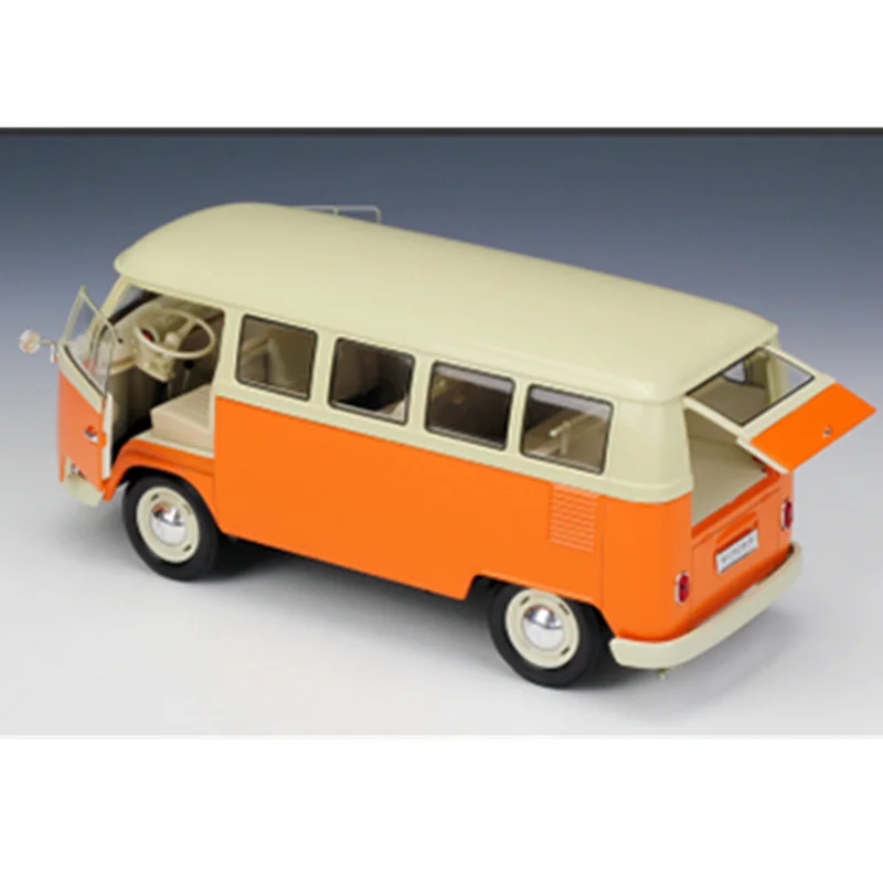 Коллекция 1:18 Масштаб 24 см T1 автобус фургон модель автомобиля литой Сплав Классический Автомобиль Моделирование автомобиля дисплей для детей и взрослых