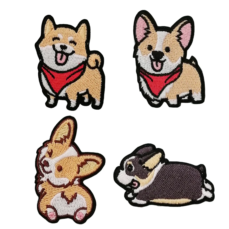 15196-3c3cce.jpg Buy Corgi / dachshund / husky Patch Embroidery Patches For Clothing Cute Dog Animal Iron-On Patches On Clothes Online - Image 1