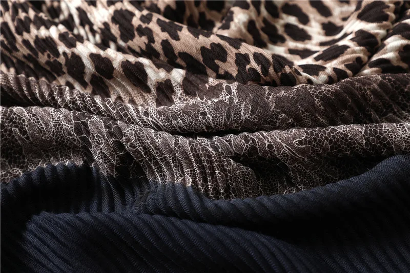Женский шарф зимний Crinkle Hijabs повязка на голову с животным принтом складные шали и обертывания хлопковые шейные шарфы дизайн бренда Foulard