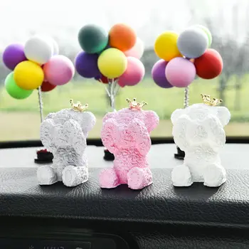 

Car Air Freshener Perfume Cute Bear Artificial Flower Car Air Conditioner Outlet Aromatherapy Clip Essential Oil Car Diffuser