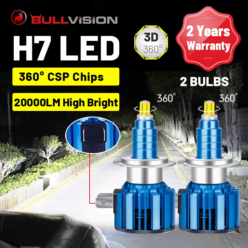 

H7 LED Headlight 20000LM H4 LED 360 Degree CSP Chip H11 H8 H9 9005 HB3 9006 HB4 High Beam STG Low Beam Mini Fog Lights Plug&Play