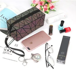 Luminous Cosmetic Bag Geomestic  Pattern Women Make Up Bag Travel Floral Organizer For Cosmetic Toiletry Bag