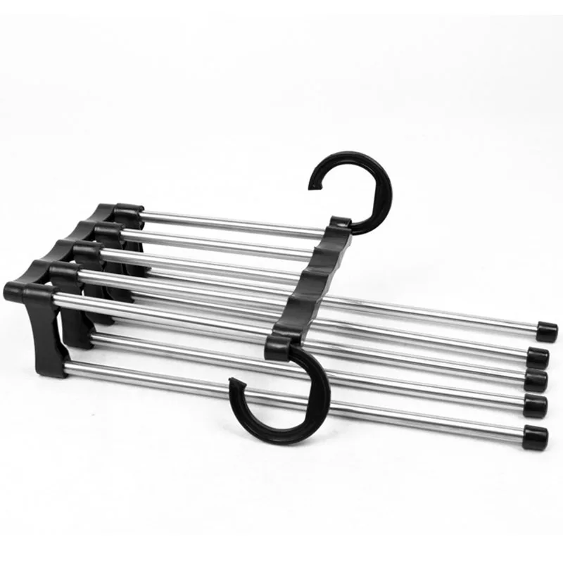 5 in 1 Multi-functional Trouser Storage Rack Adjustable Pants Tie Shelf Closet Organizer Stainless Steel Clothes Hanger | Дом и сад