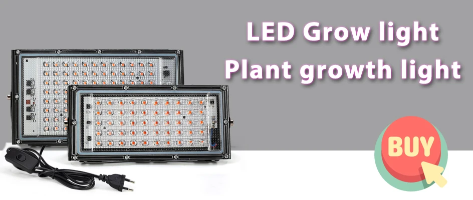 Description Picture 2 of item2pcs/Lot 50W LED Grow Lights AC 220V Full Spectrum Phytolamp Full Range LED Lamps For Plants SMD 2835 Growth Flower Light Indoor
